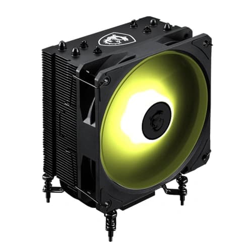 Click to see full view MSI MAG COREFROZR AA13 CPU Air Cooler - Direct Touch Four 6mm Copper heatpipes, ARGB, CycloBlade 7, Pre-Applied Thermal Paste, Rifle Bearing Fans.