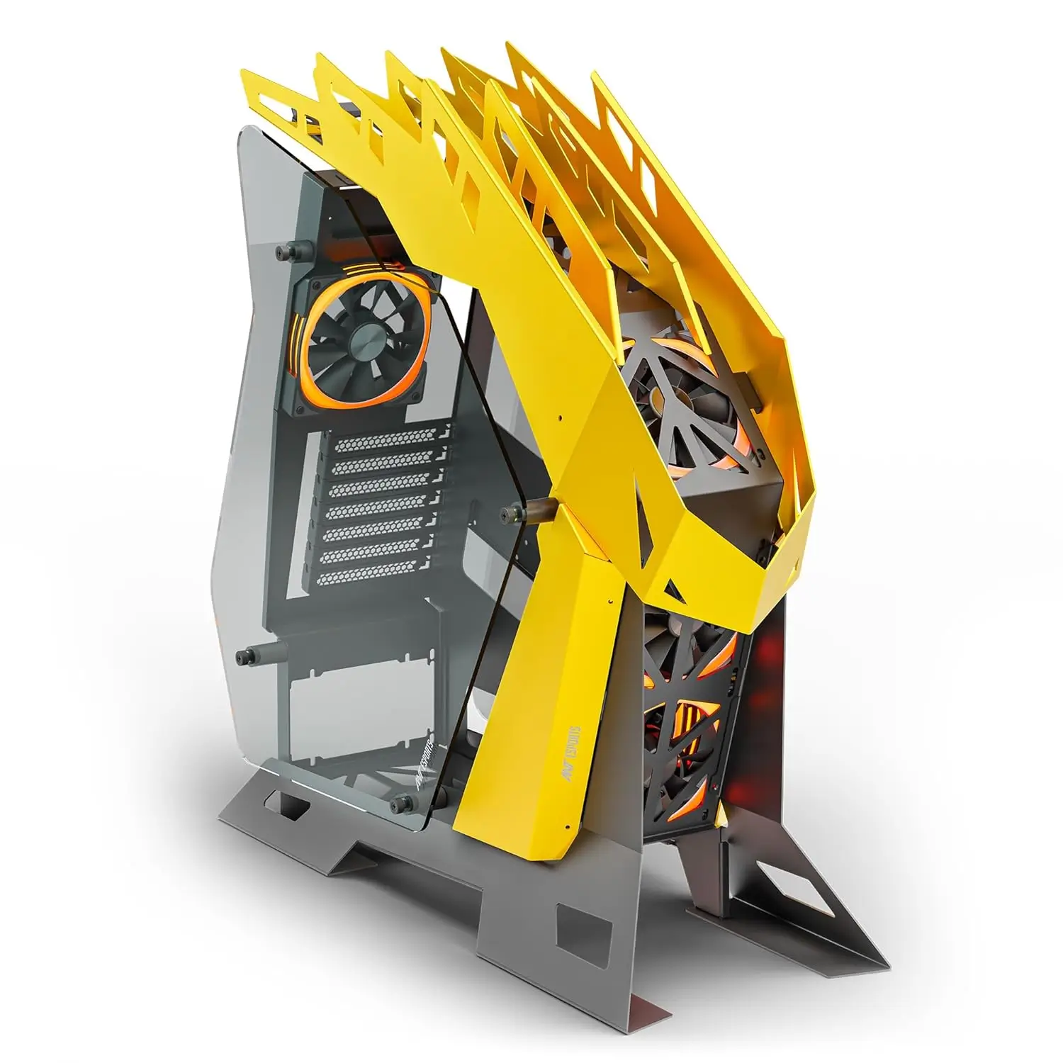 Ant Esports Cypher G7 Mid-Tower ATX Computer Case/Gaming Cabinet - Black-Yellow