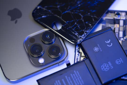 Technician servicing motherboard