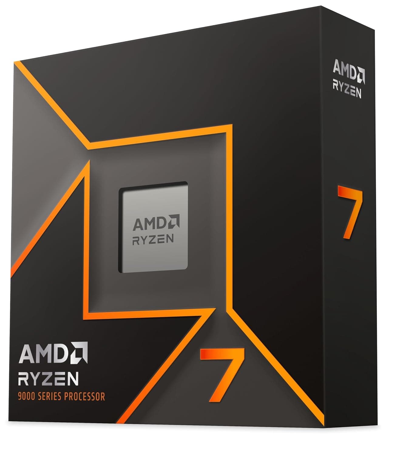 AMD Ryzen 7 9700X Desktop Processor with Integrated Radeon Graphics, 8 cores 16 Threads 32 MB Cache Base Clock 3.8 GHz Up to 5.5 GHz AM5 Socket System Memory DDR5,65W